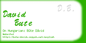 david bute business card